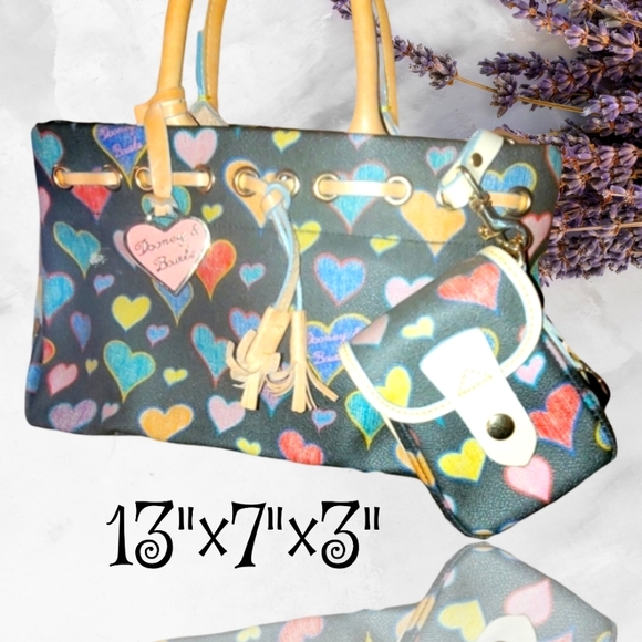 Dooney & Bourke rainbow tote and wristlet - Picture 1 of 5